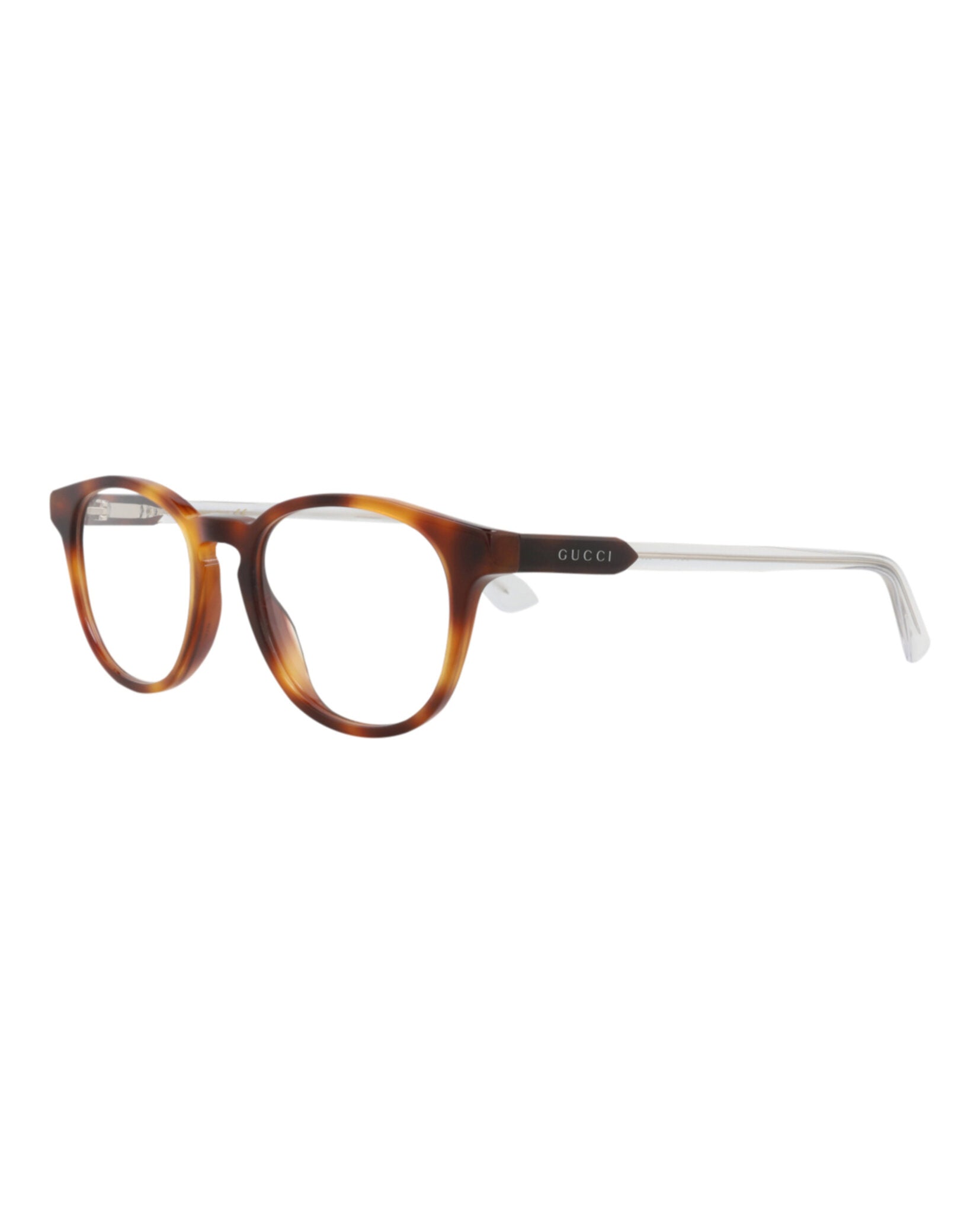Gucci Mens Round/Oval Havana Havana Transparent Fashion Designer Eyewear