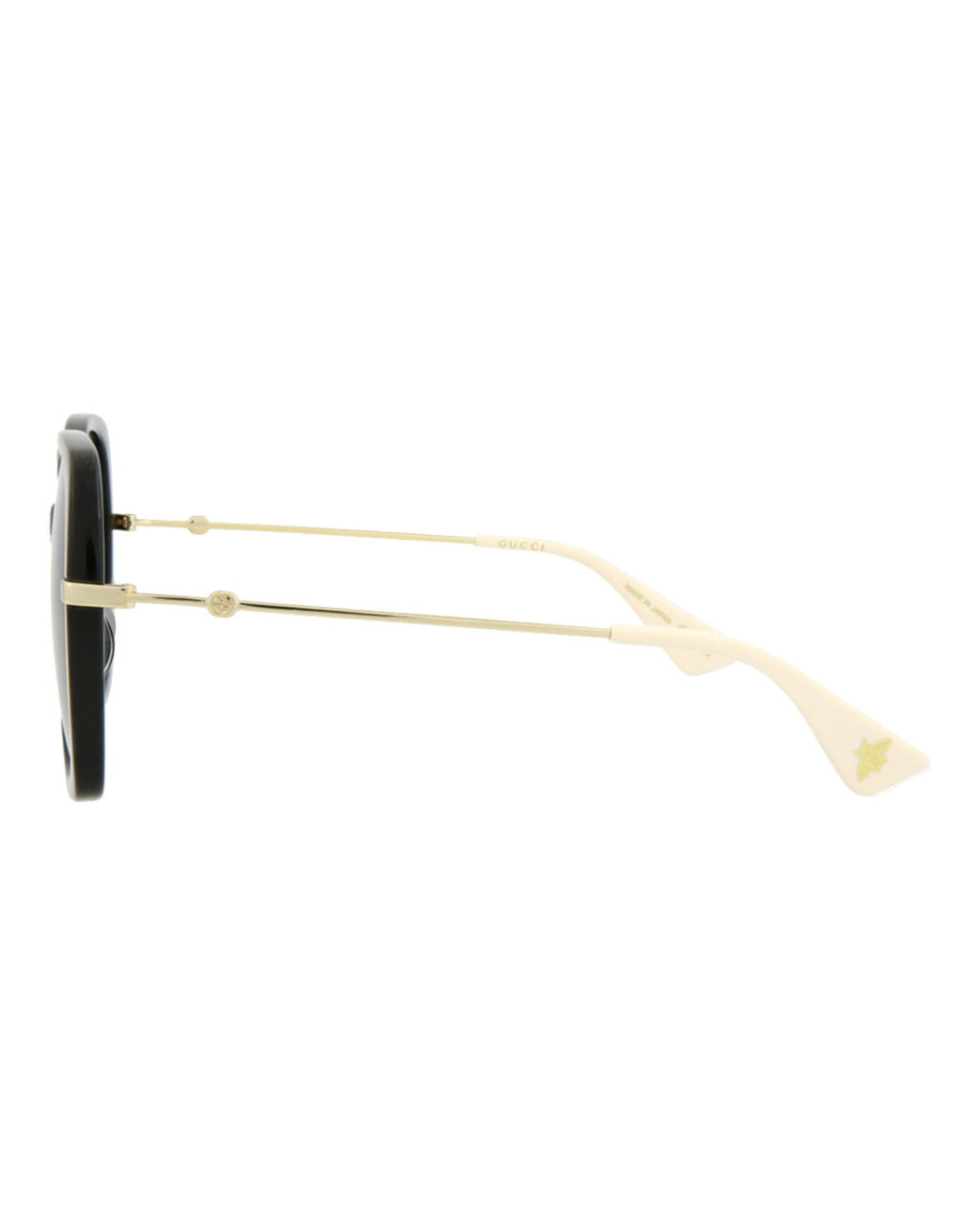 Gucci Womens Square/Rectangle Black Gold Grey Fashion Designer Eyewear