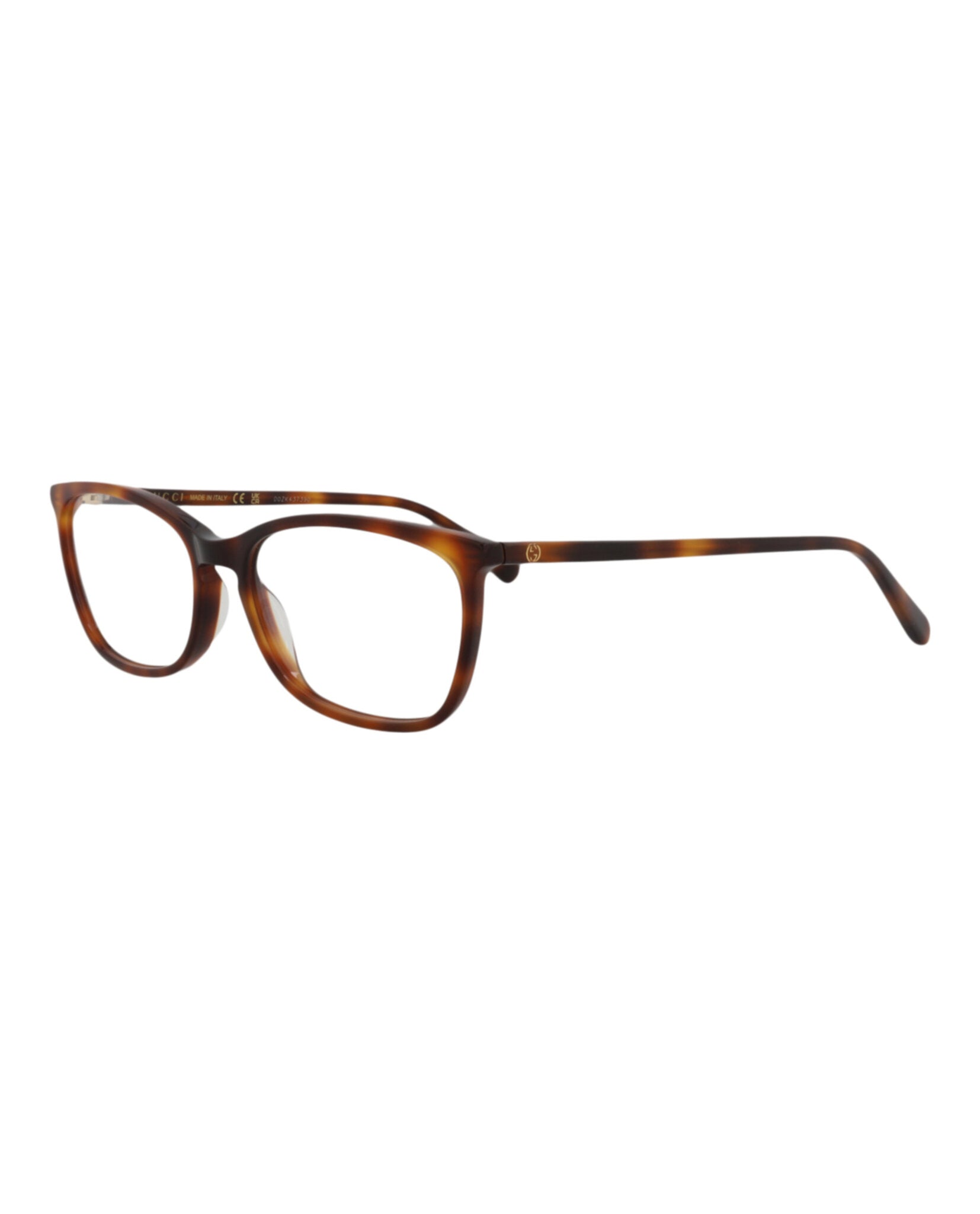 Gucci Womens Square/Rectangle Havana Havana Transparent Fashion Designer Eyewear