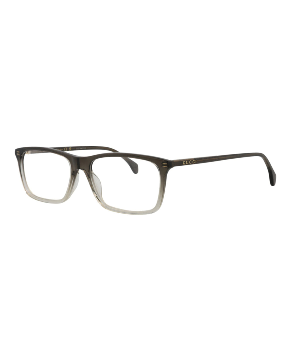 Gucci Mens Square/Rectangle Grey Grey Transparent Fashion Designer Eyewear
