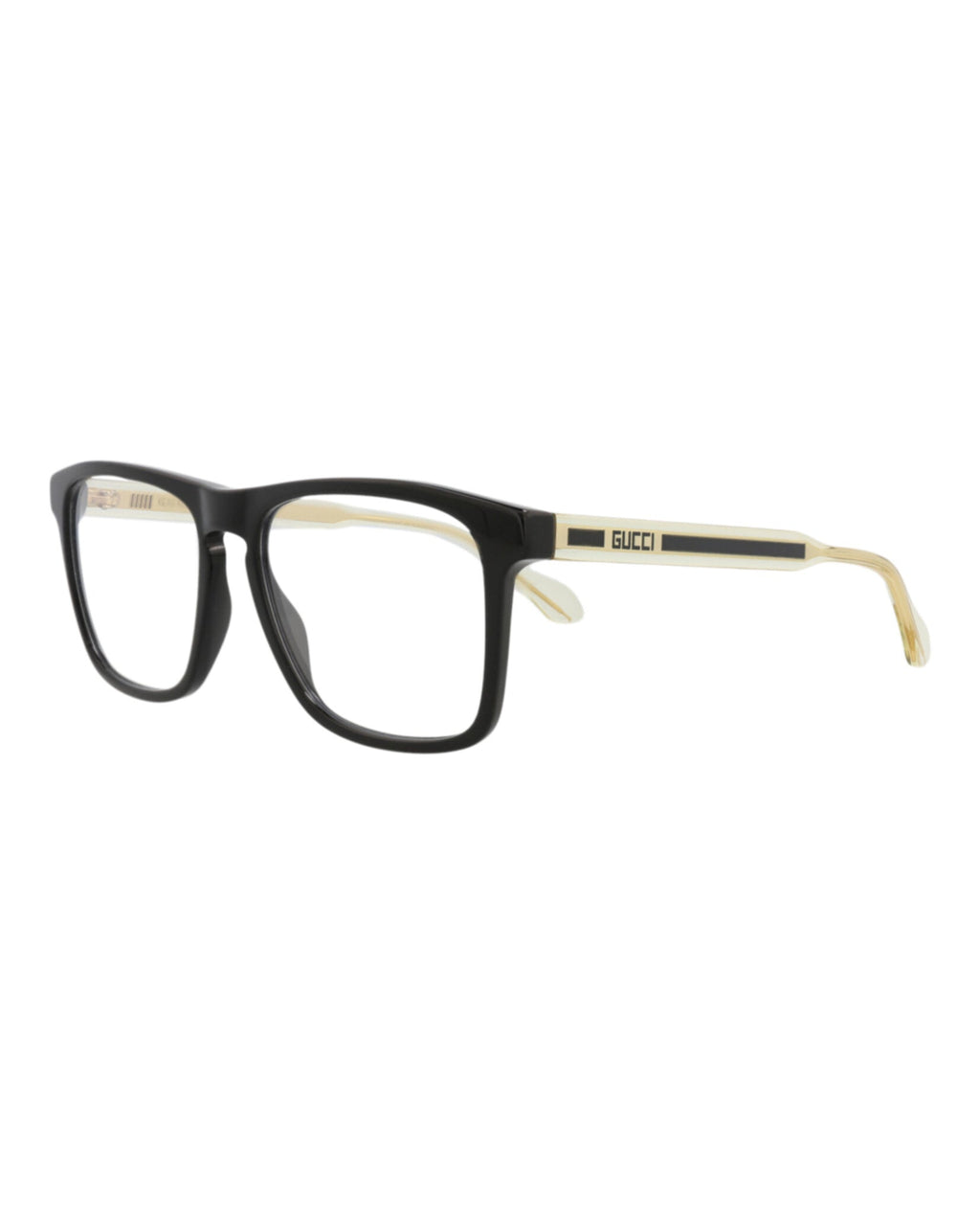 Gucci Mens Square/Rectangle Black Crystal Transparent Fashion Designer Eyewear