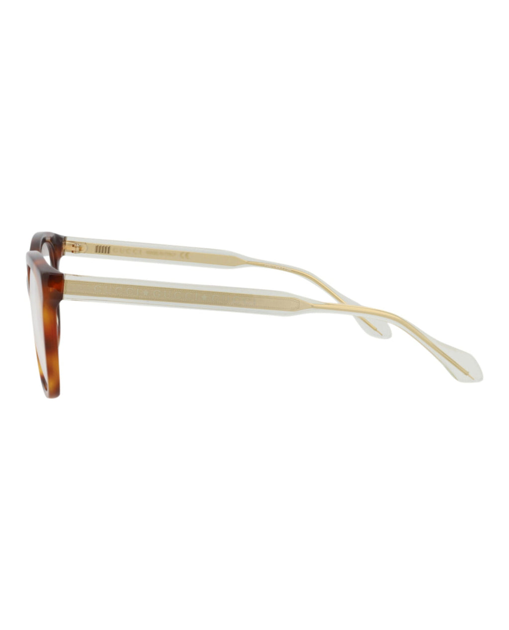 Gucci Womens Square/Rectangle Havana Crystal Transparent Fashion Designer Eyewear
