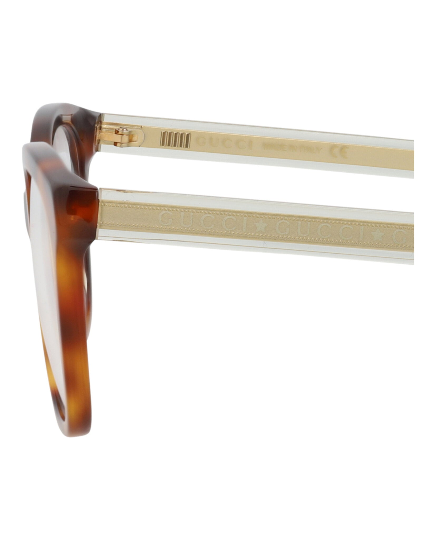 Gucci Womens Square/Rectangle Havana Crystal Transparent Fashion Designer Eyewear