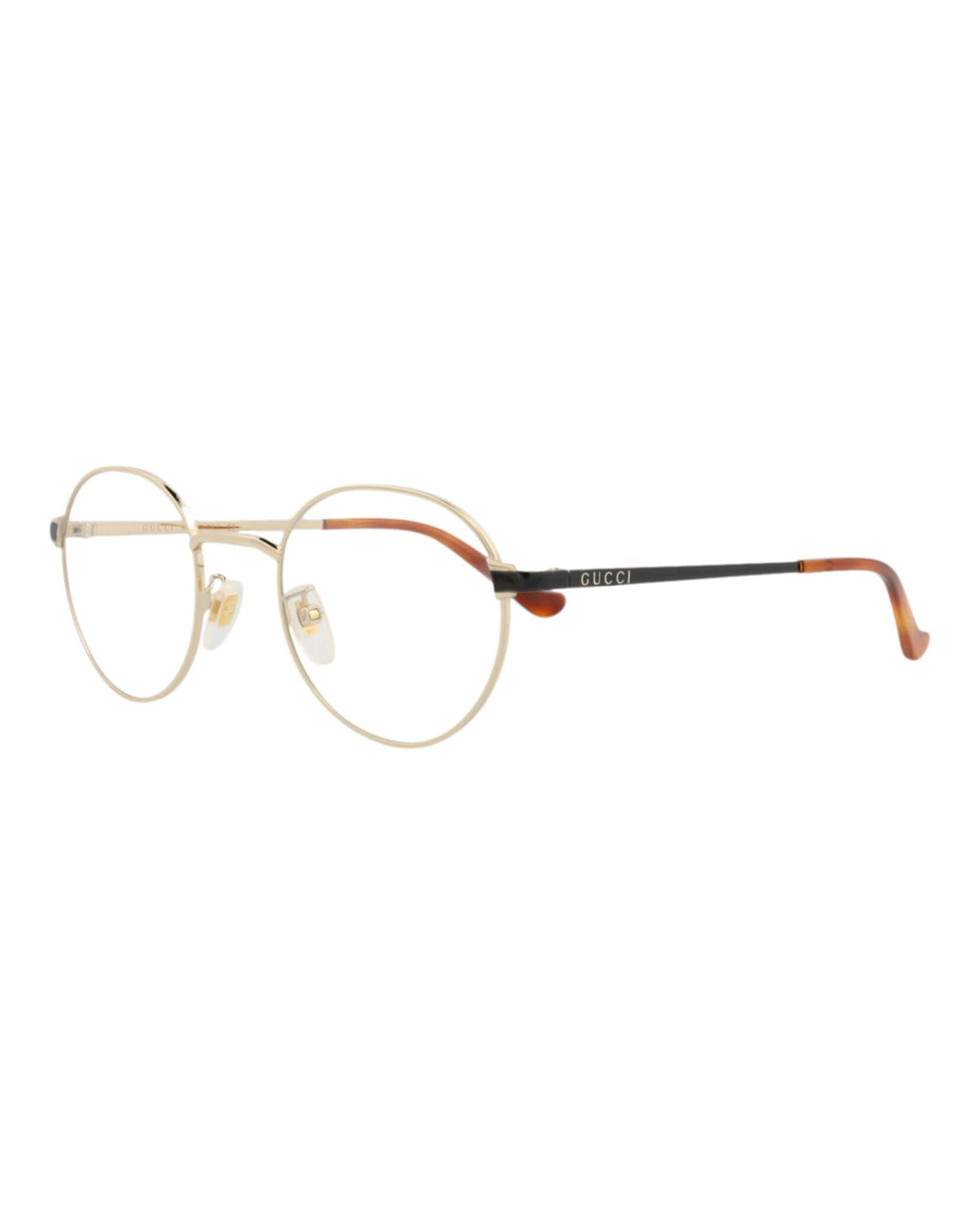 Gucci Unisex Round/Oval Gold Black Transparent Fashion Designer Eyewear
