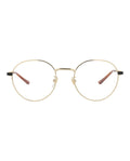 Gucci Unisex Round/Oval Gold Black Transparent Fashion Designer Eyewear