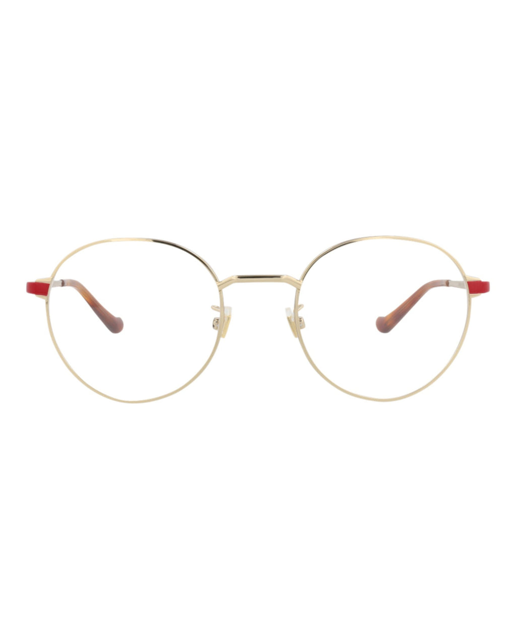 Gucci Unisex Round/Oval Gold Red Transparent Fashion Designer Eyewear
