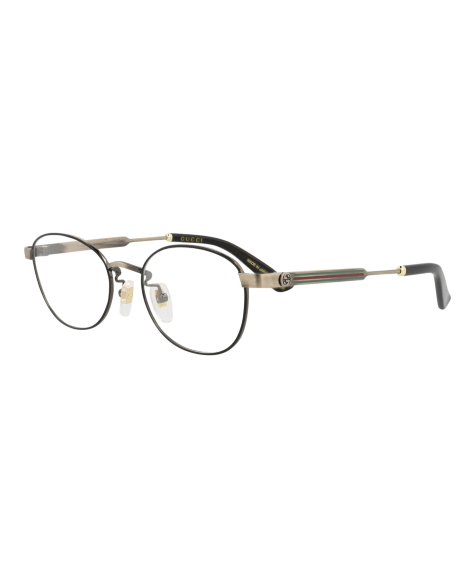 Gucci Womens Round/Oval Gold Gold Transparent Fashion Designer Eyewear