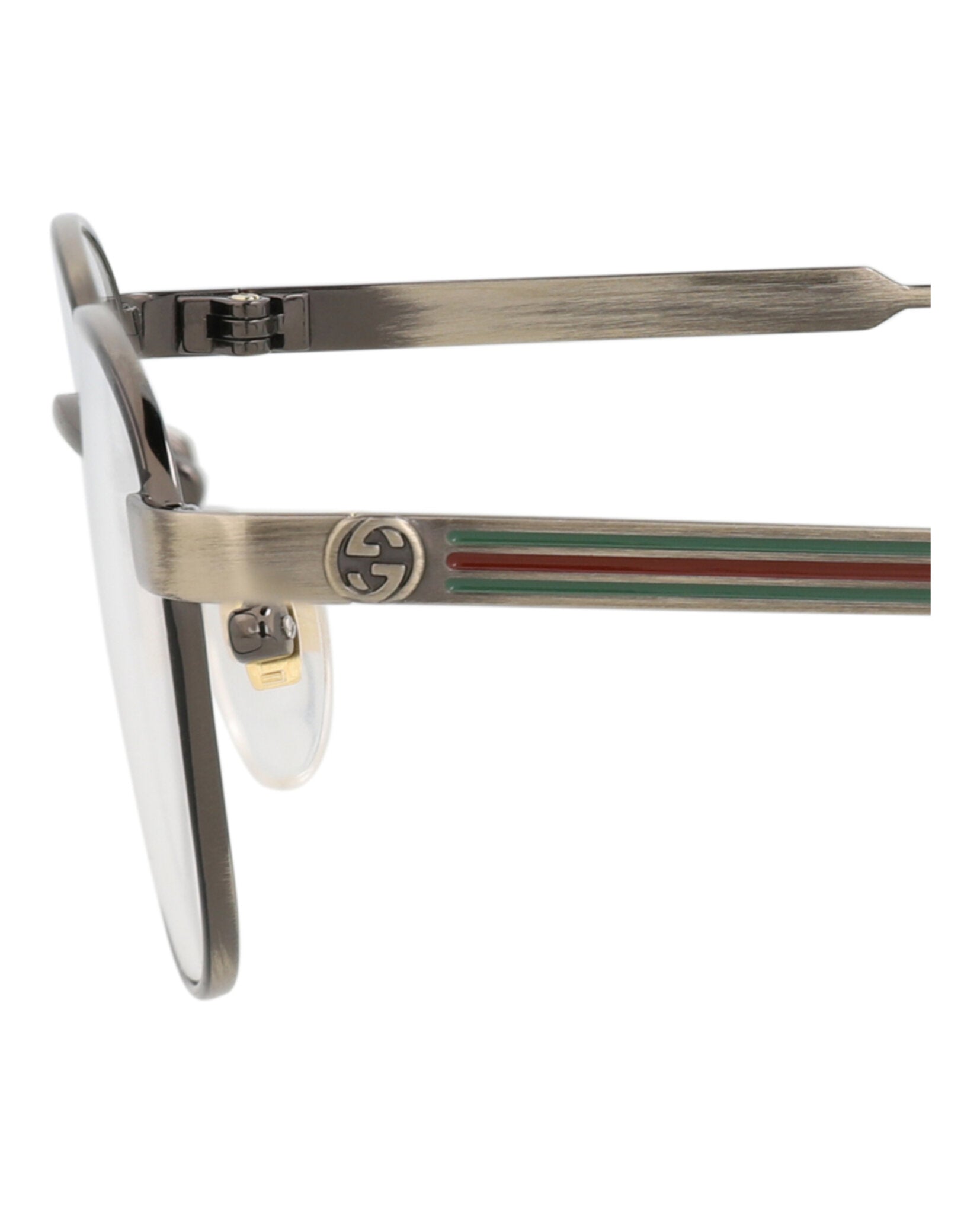Gucci Womens Round/Oval Gold Gold Transparent Fashion Designer Eyewear