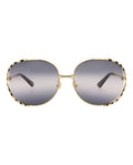 Gucci Womens Round/Oval Gold Black Grey Fashion Designer Eyewear