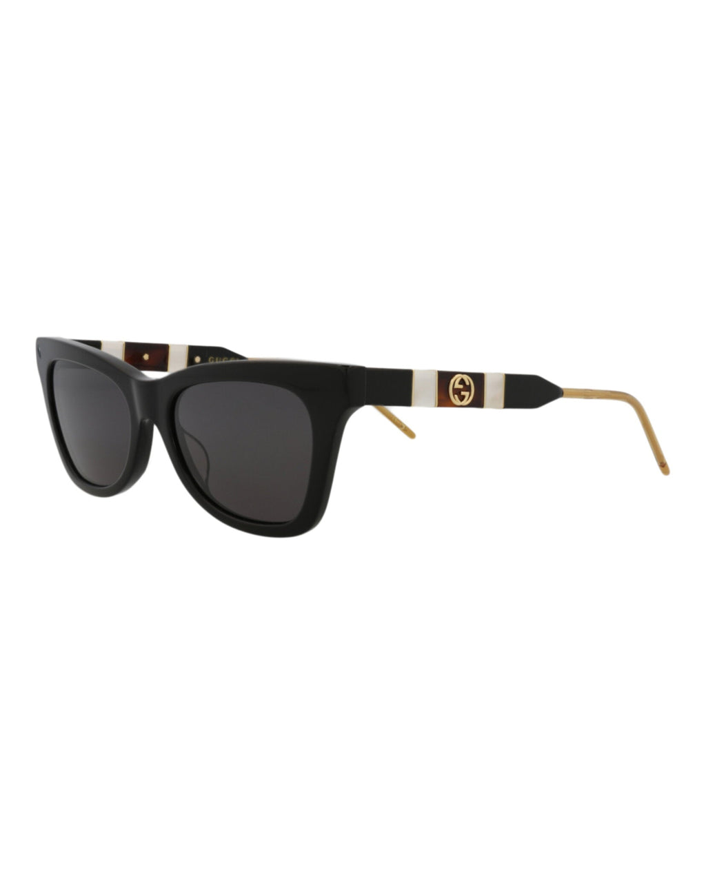 Gucci Womens Cat Eye Black Black Grey Fashion Designer Eyewear