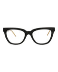 Gucci Womens Cat Eye Black Black Transparent Fashion Designer Eyewear