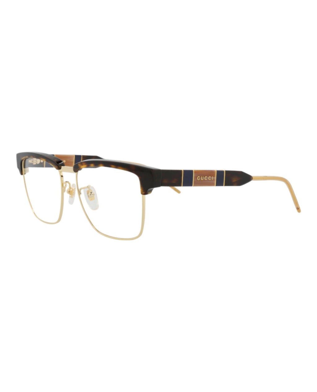 Gucci Mens Square/Rectangle Havana Havana Transparent Fashion Designer Eyewear