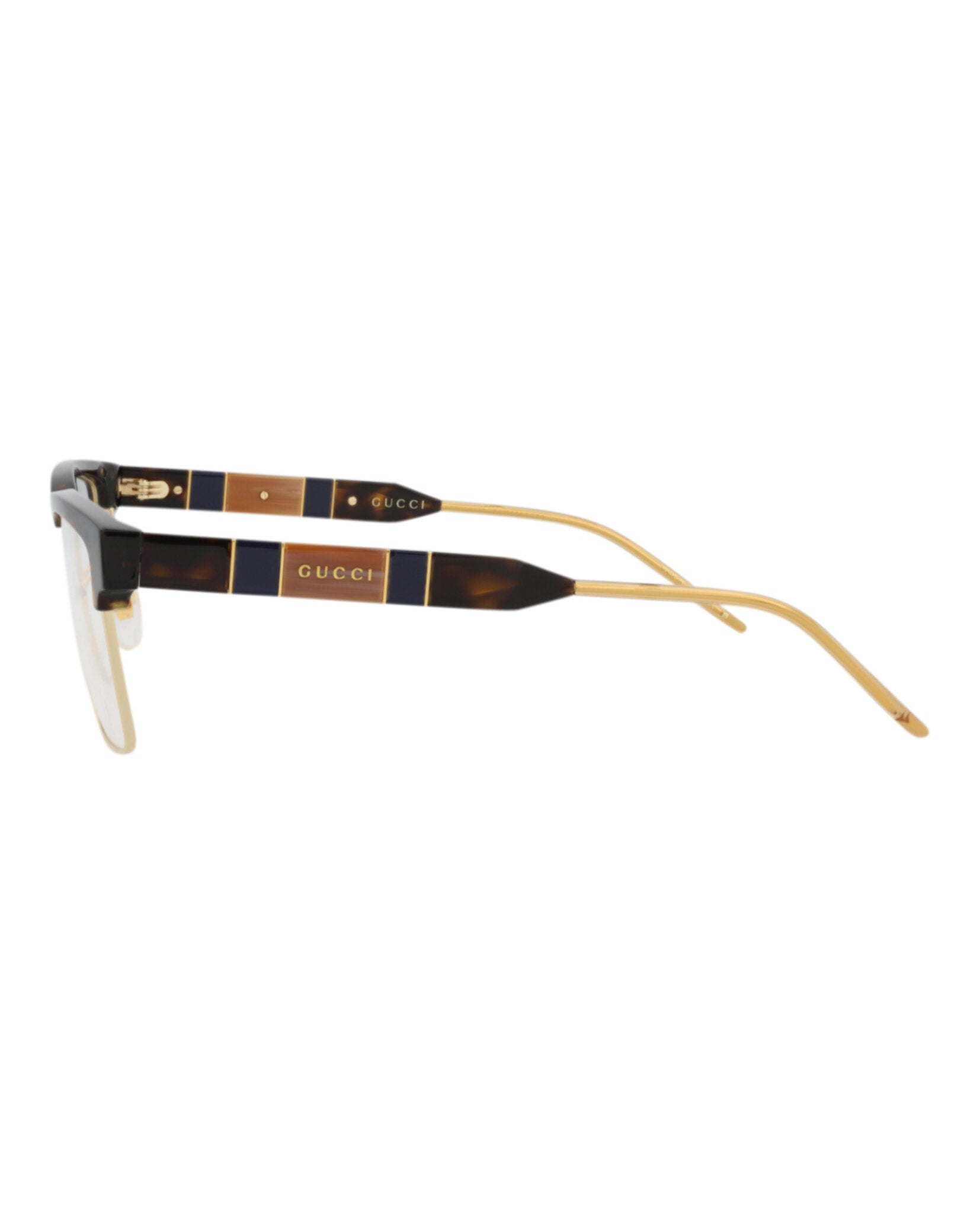Gucci Mens Square/Rectangle Havana Havana Transparent Fashion Designer Eyewear