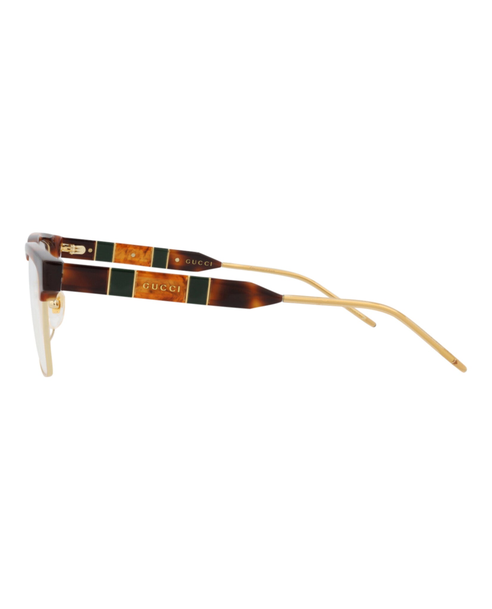 Gucci Mens Square/Rectangle Havana Havana Transparent Fashion Designer Eyewear