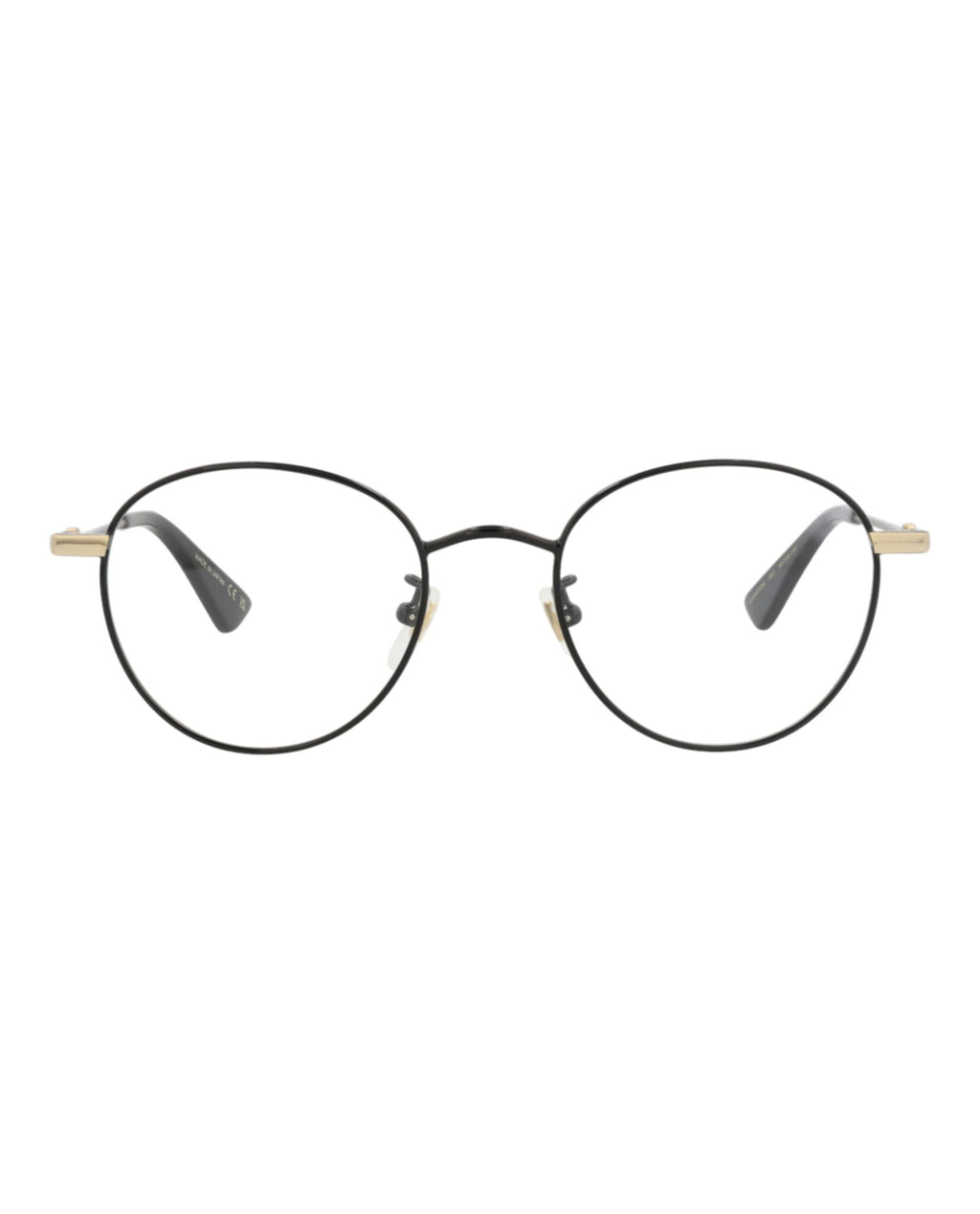 Gucci Unisex Round/Oval Black Gold Transparent Fashion Designer Eyewear