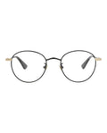 Gucci Unisex Round/Oval Black Gold Transparent Fashion Designer Eyewear