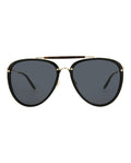 Gucci Mens Aviator Black Gold Grey Fashion Designer Eyewear