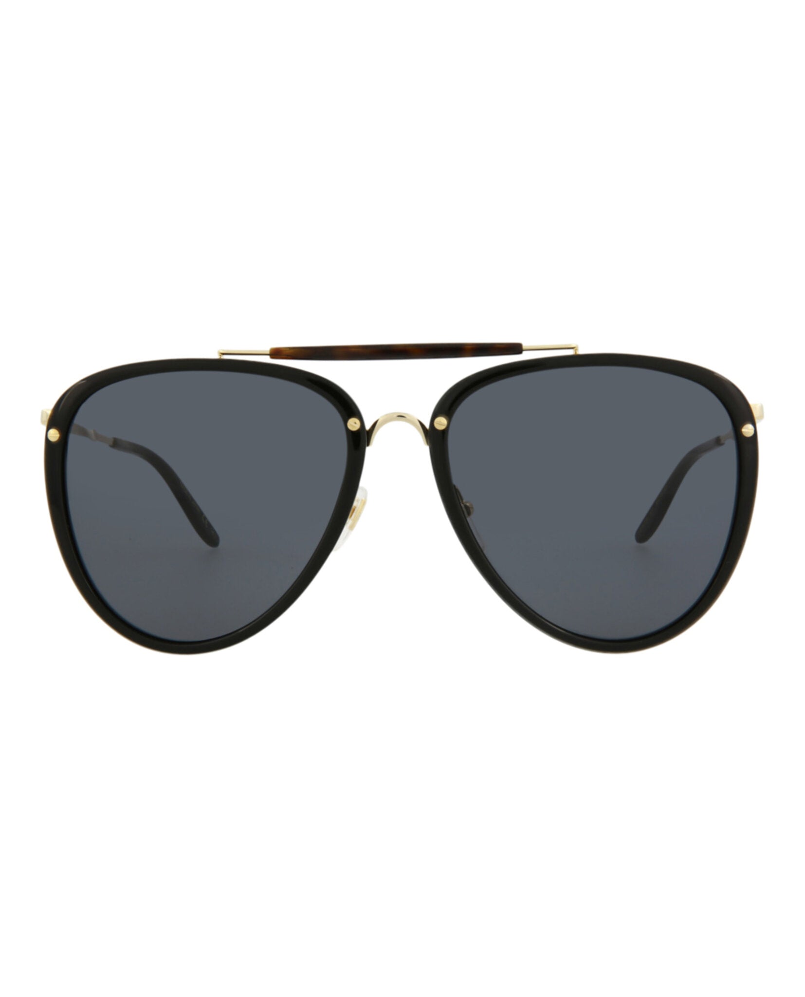 Gucci Mens Aviator Black Gold Grey Fashion Designer Eyewear