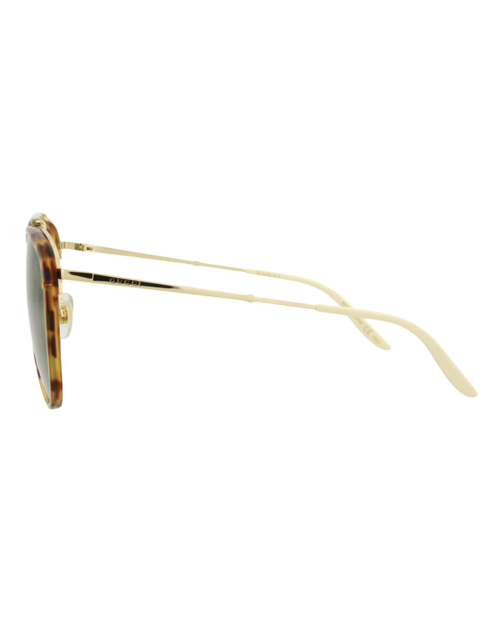 Gucci Mens Aviator Havana Gold Green Fashion Designer Eyewear