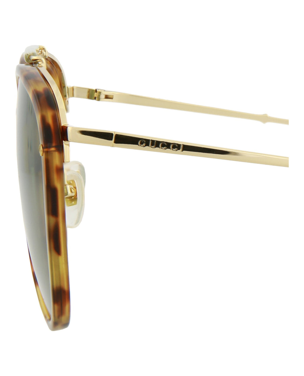 Gucci Mens Aviator Havana Gold Green Fashion Designer Eyewear