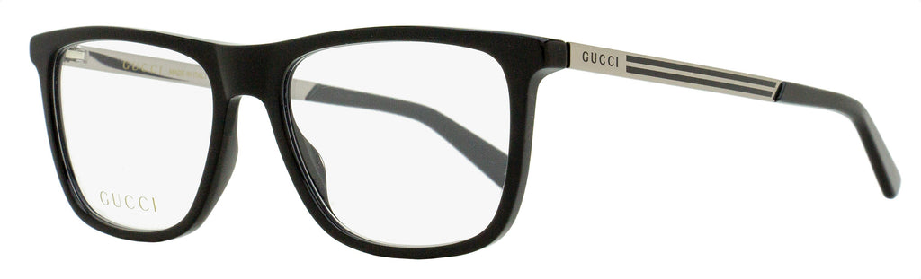 Gucci Classic Rectangular Eyeglasses GG0691O 001 Black/Ruthenium 54mm Black Ruthenium