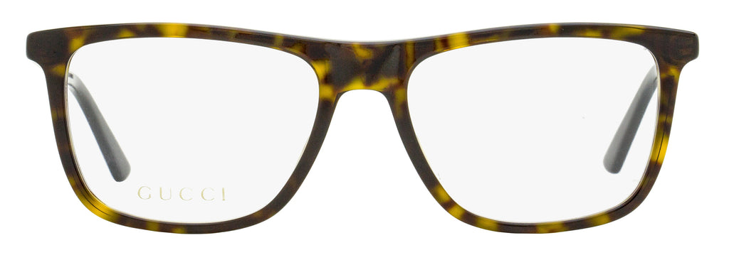 Gucci Classic Rectangular Eyeglasses GG0691O 002 Havana/Gold 54mm