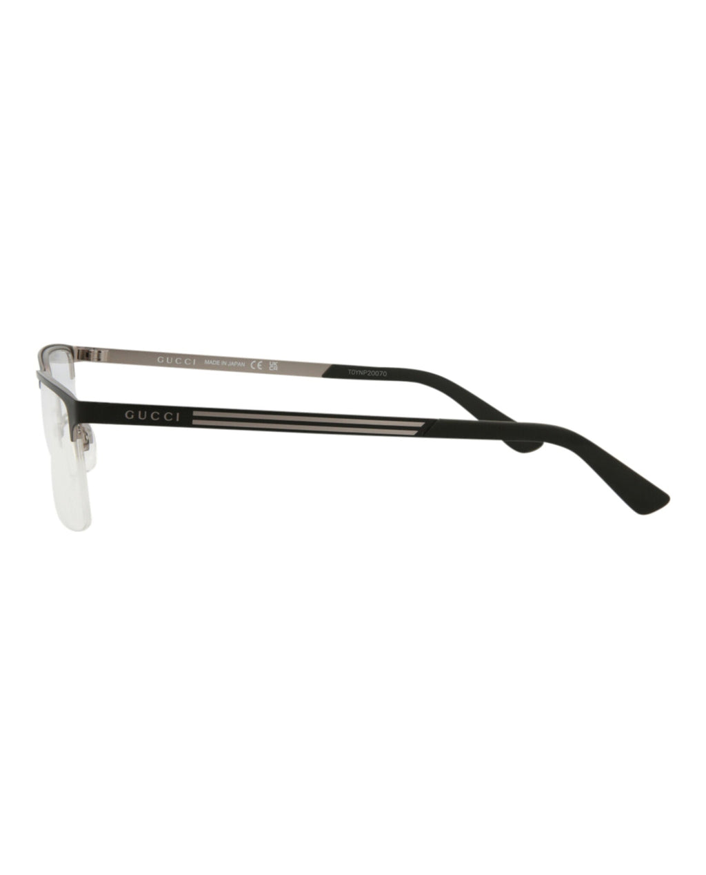 Gucci Mens Square/Rectangle Black Black Transparent Fashion Designer Eyewear