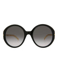 Gucci Womens Round/Oval Black Gold Grey Fashion Designer Eyewear