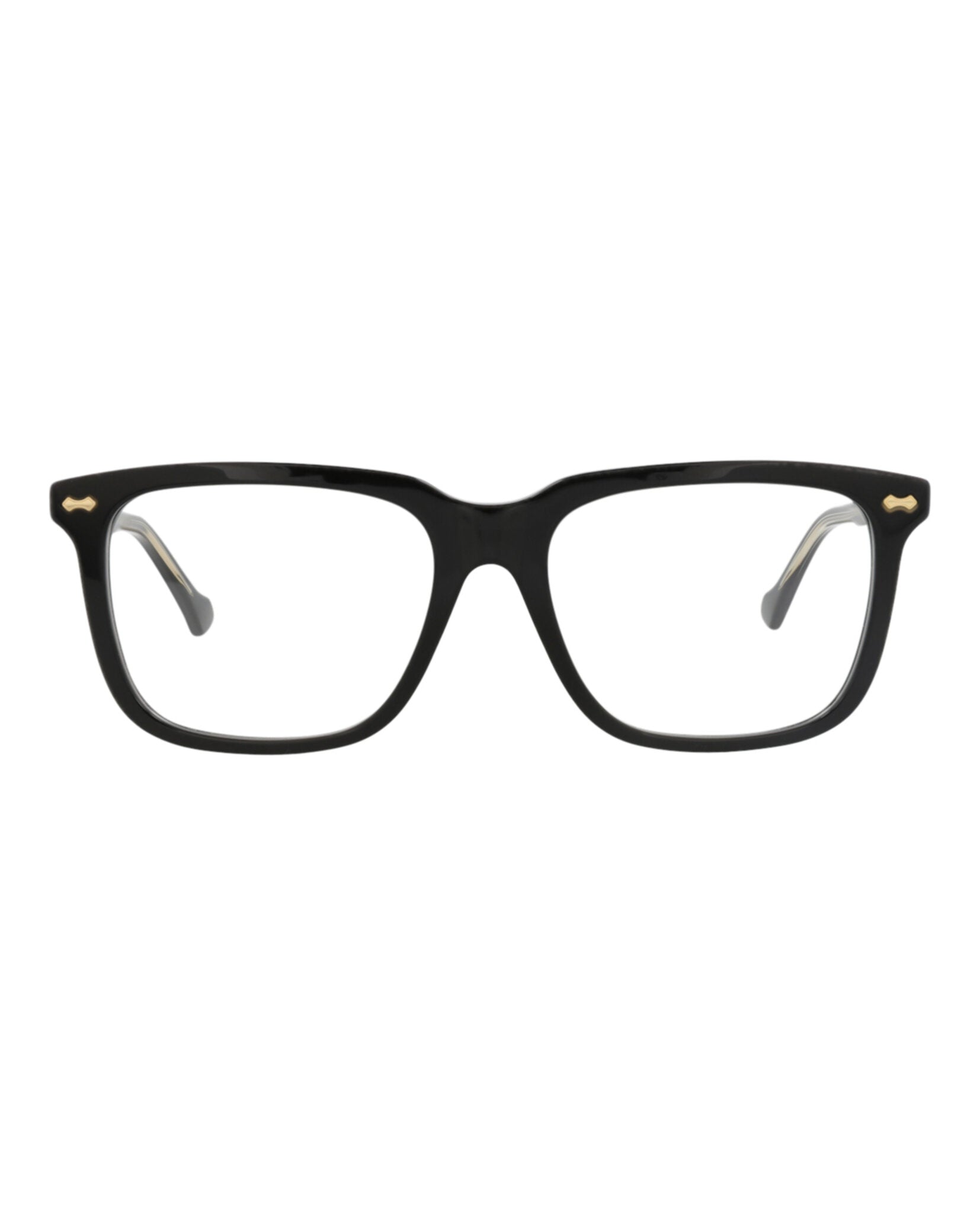 Gucci Mens Square/Rectangle Black Black Transparent Fashion Designer Eyewear
