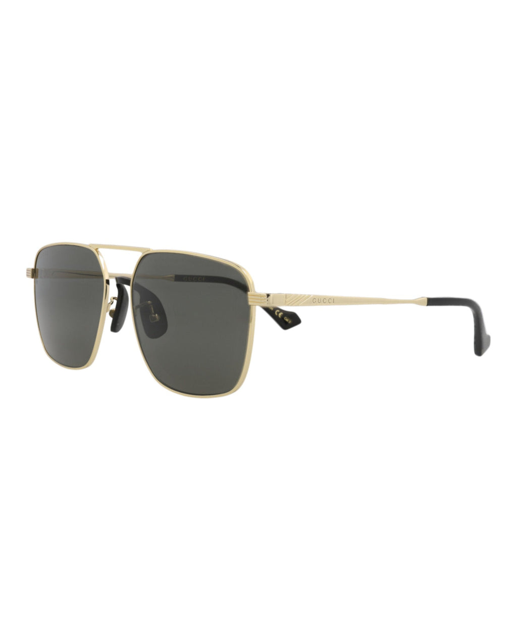 Gucci Mens Aviator Gold Gold Grey Fashion Designer Eyewear