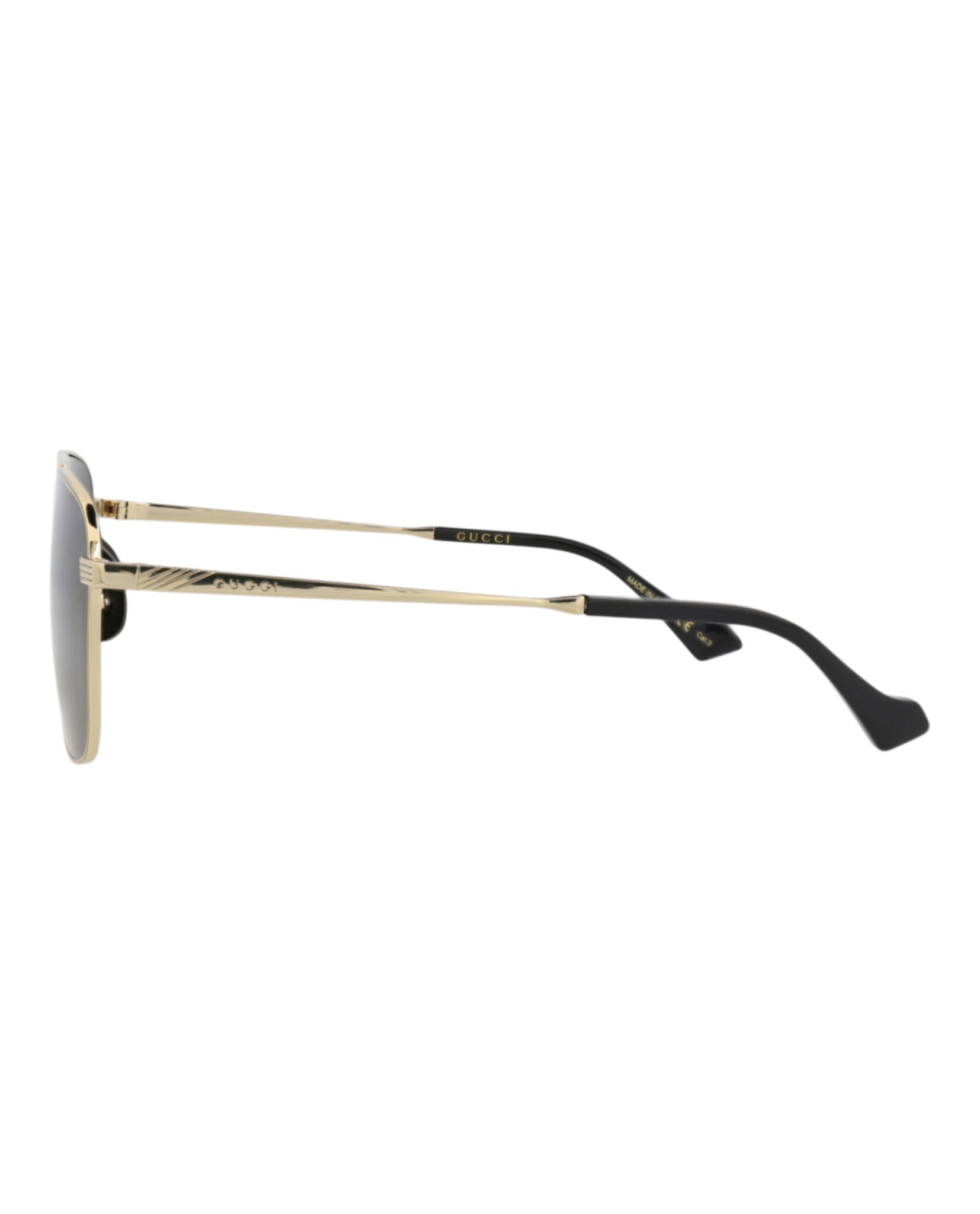 Gucci Mens Aviator Gold Gold Grey Fashion Designer Eyewear
