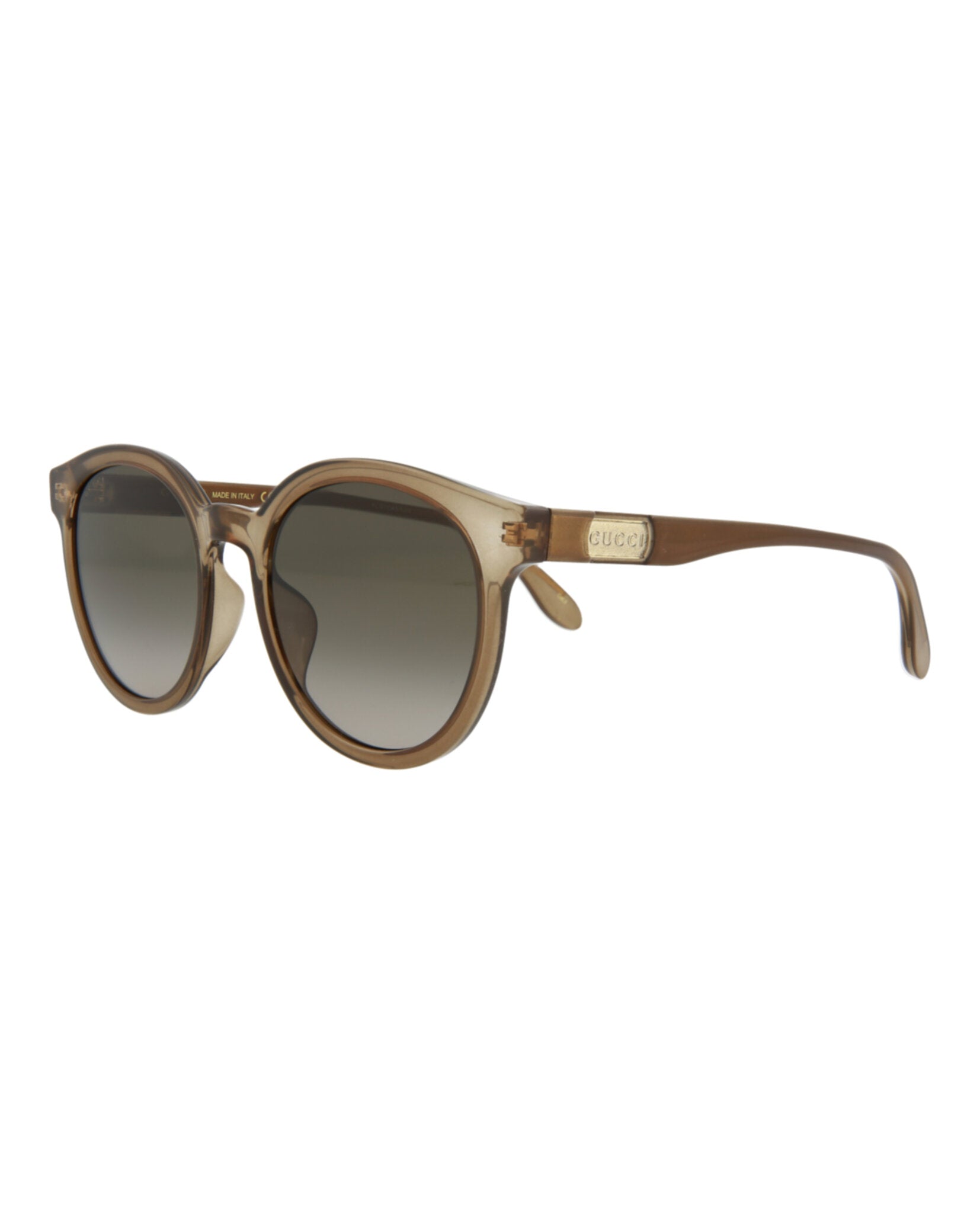 Gucci Womens Round/Oval Brown Brown Brown Fashion Designer Eyewear