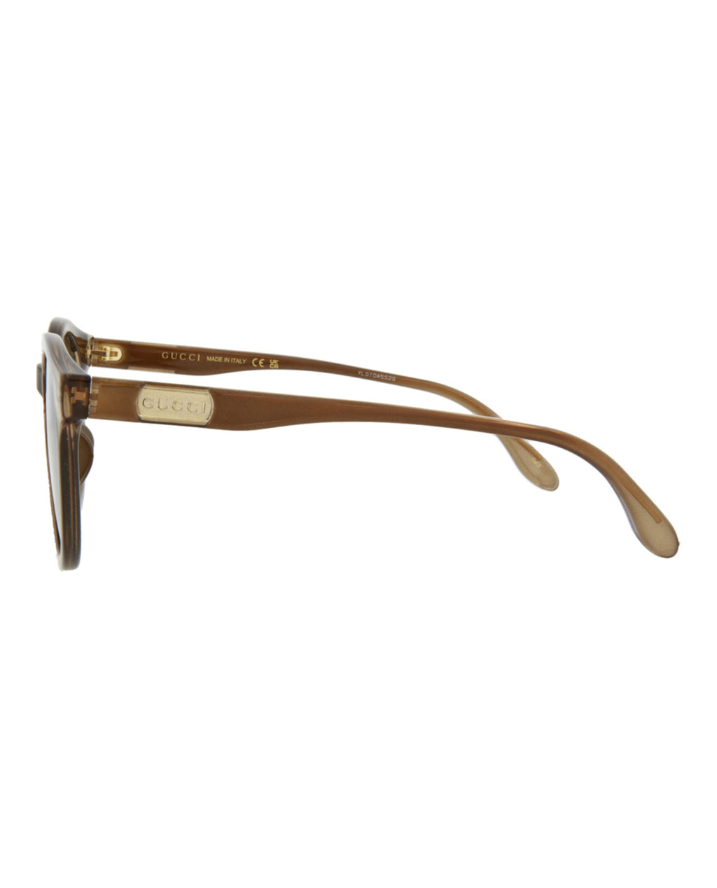 Gucci Womens Round/Oval Brown Brown Brown Fashion Designer Eyewear