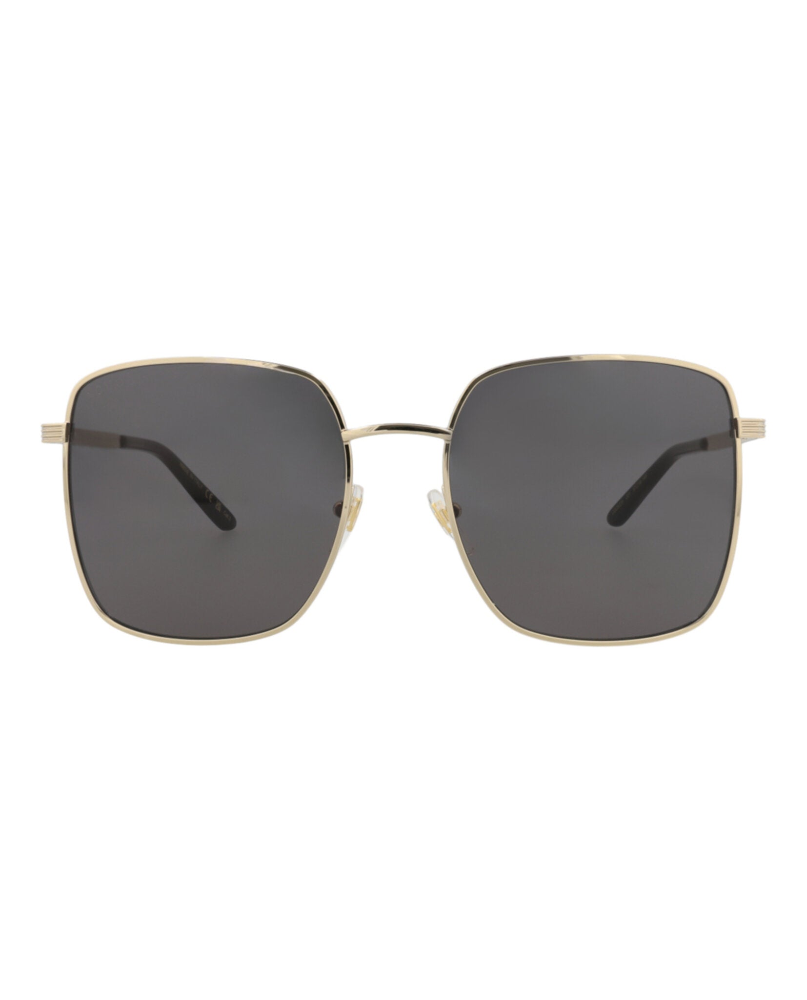 Gucci Womens Square/Rectangle Gold Gold Grey Fashion Designer Eyewear