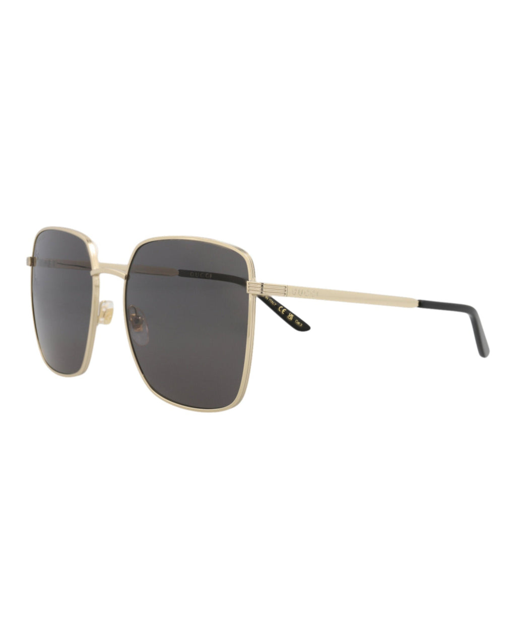 Gucci Womens Square/Rectangle Gold Gold Grey Fashion Designer Eyewear