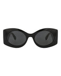 Gucci Womens Square/Rectangle Black Black Grey Fashion Designer Eyewear
