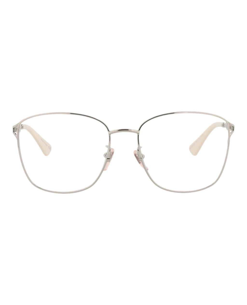 Gucci Womens Square/Rectangle Silver Silver Transparent Fashion Designer Eyewear