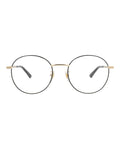 Gucci Mens Round/Oval Black Gold Transparent Fashion Designer Eyewear