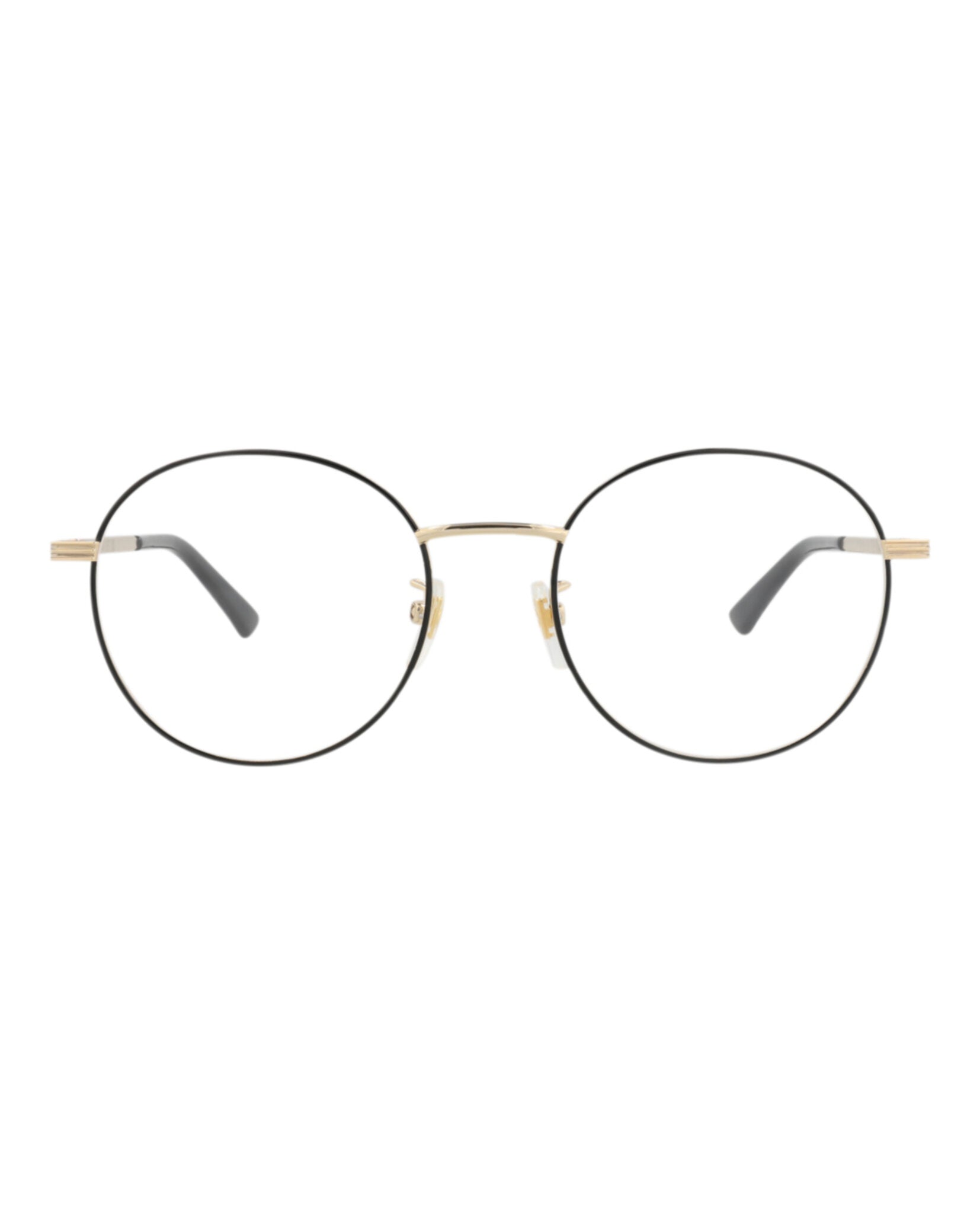 Gucci Mens Round/Oval Black Gold Transparent Fashion Designer Eyewear