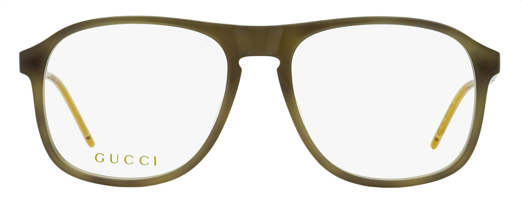 Gucci Square Pilot Eyeglasses GG0844O 003 Gray Havana 55mm