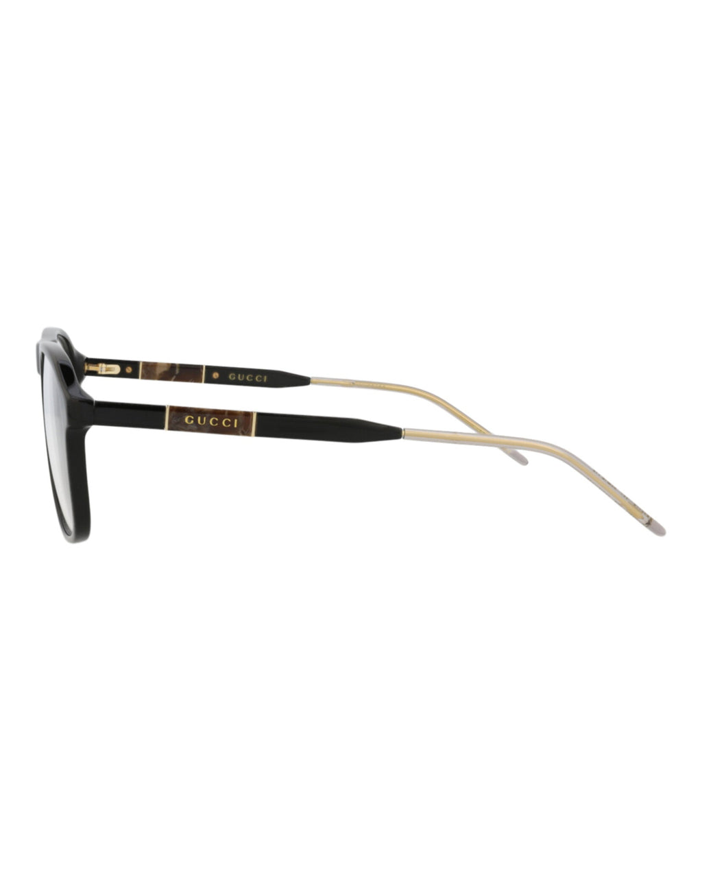 Gucci Mens Aviator Black Black Transparent Fashion Designer Eyewear