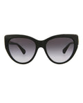 Gucci Womens Cat Eye Black Black Grey Fashion Designer Eyewear