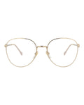 Gucci Womens Cat Eye Gold Gold Transparent Fashion Designer Eyewear