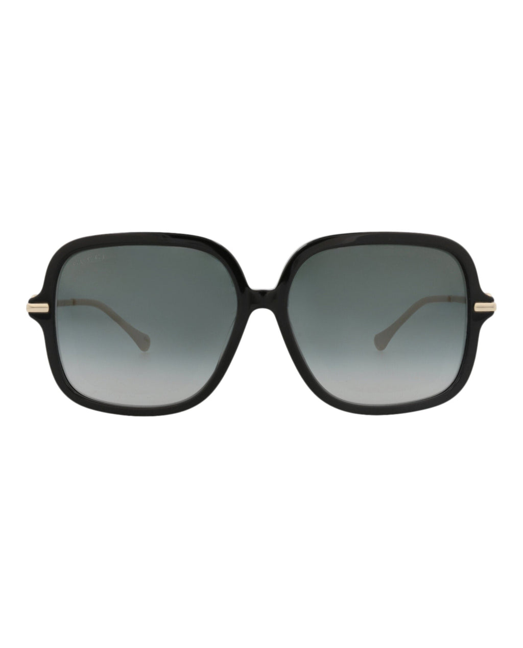 Gucci Womens Square/Rectangle Black Gold Grey Fashion Designer Eyewear