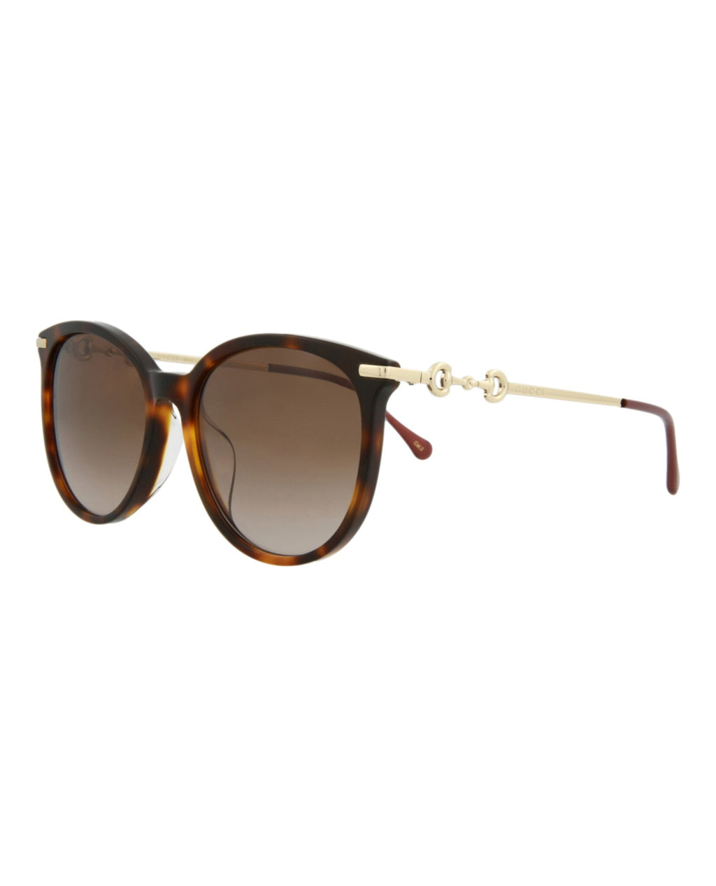 Gucci Womens Cat Eye Havana Gold Red Fashion Designer Eyewear