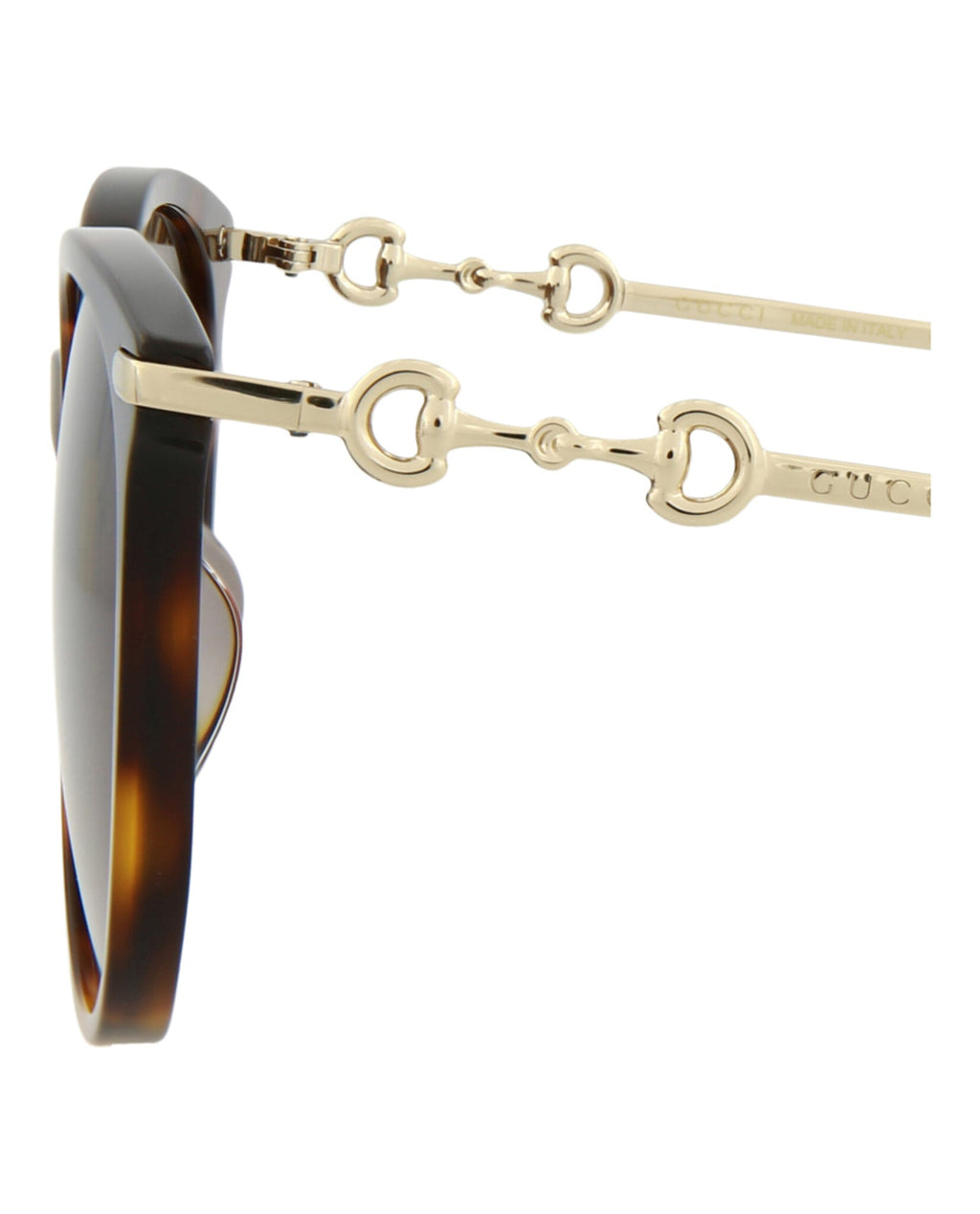 Gucci Womens Cat Eye Havana Gold Red Fashion Designer Eyewear
