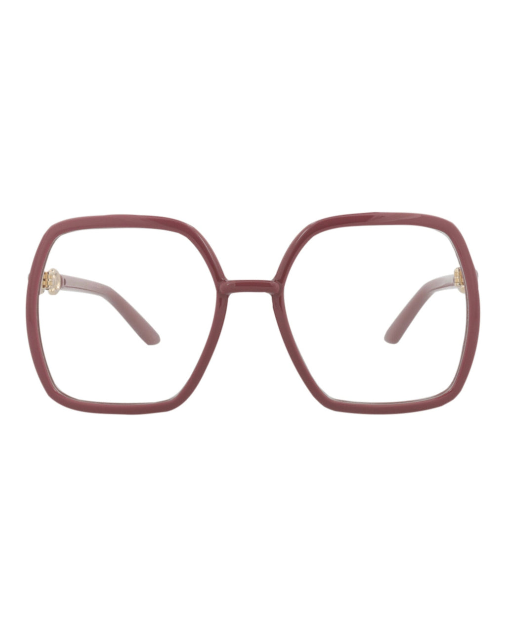 Gucci Womens Square/Rectangle Pink Pink Transparent Fashion Designer Eyewear Pink Pink Transparent