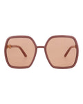 Gucci Womens Square/Rectangle Pink Pink Orange Fashion Designer Eyewear