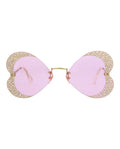 Gucci Womens Cat Eye Gold Gold Pink Fashion Designer Eyewear Gold Gold Pink