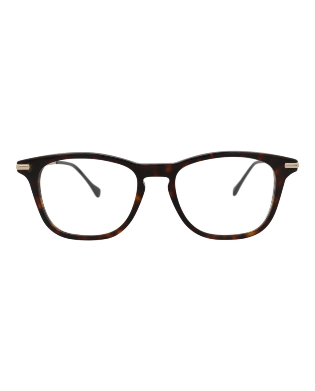 Gucci Mens Square/Rectangle Havana Gold Transparent Fashion Designer Eyewear